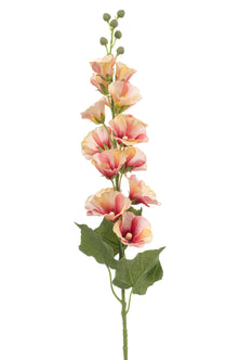 Emerald Kunstbloem Alcea fuchsia/peach 105cm