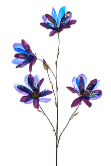 Emerald Kunstbloem Magnolia glamour 120cm paars