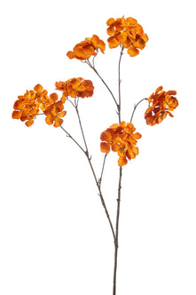 Emerald Kunstbloem Hortensia 85cm donkeroranje