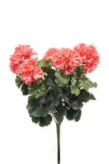 Emerald Kunstplant Geranium 41cm peach