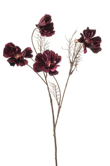 Emerald Kunstbloem Cosmos velvet 83cm paars
