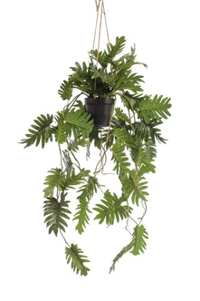 Emerald Kunst Hangplant in pot Philodendron 80cm